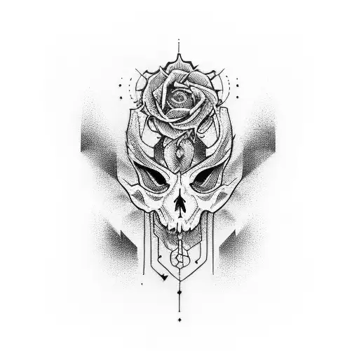 double suicide by headshot tattoo design idea