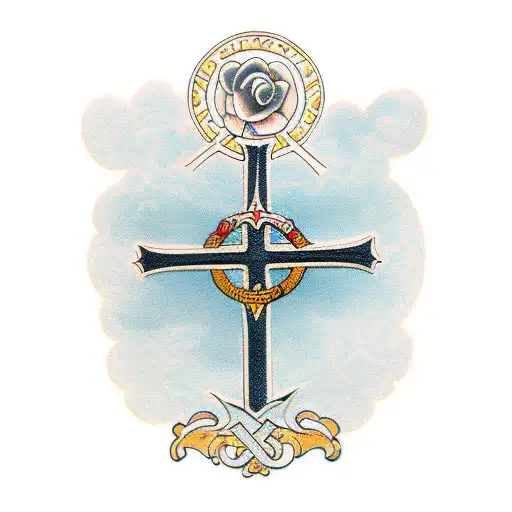 medieval cross  tattoo design idea