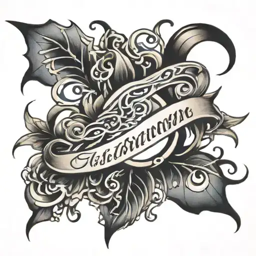 cursive writing tattoo design idea