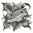 cursive writing tattoo design idea