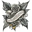 cursive writing tattoo design idea