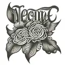 cursive writing tattoo design idea