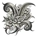 cursive writing tattoo design idea
