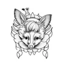 a small tattoo with the name Becca and a cute tiny  hen on hand tattoo design idea