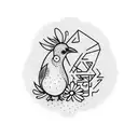 a small tattoo with the name Becca and a cute tiny  hen on hand tattoo design idea