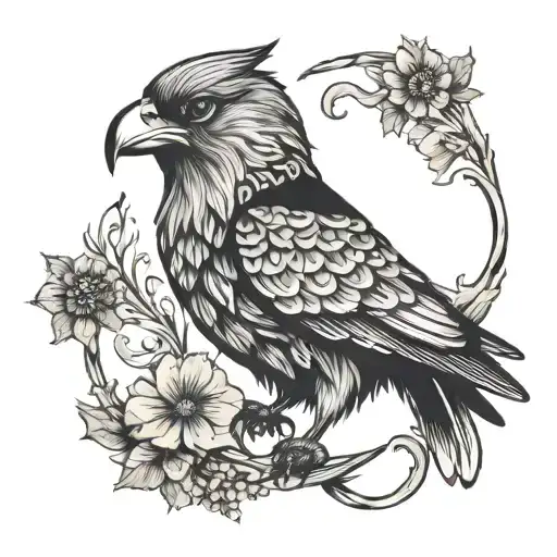 Scandinavian without Odin and Raven tattoo design idea