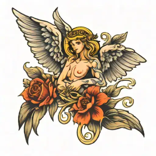 biblical seraphim tattoo design idea