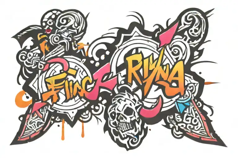 fuck you rina tattoo design idea