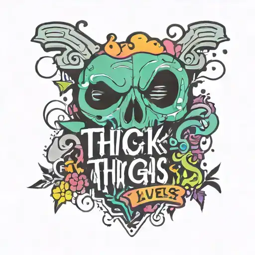 thick thighs saves lives tattoo design idea