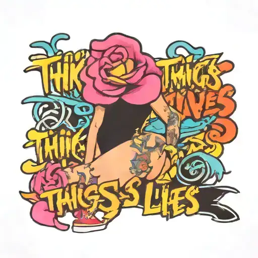 thick thighs save lives tattoo design idea