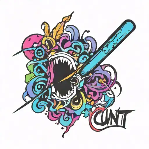 cunt tattoo design idea