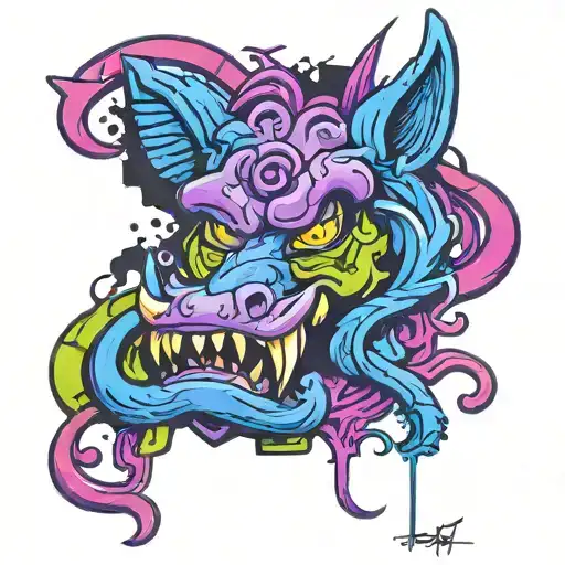 no horny tattoo design idea