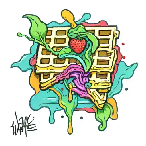 waffle tattoo design idea