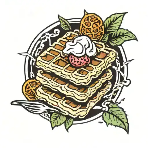 waffles tattoo design idea