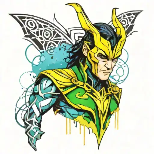 Loki marvel tattoo design idea