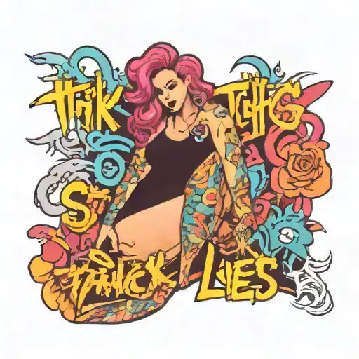 thick thighs save lives tattoo design idea