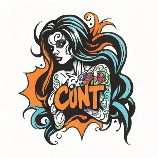cunt tattoo design idea