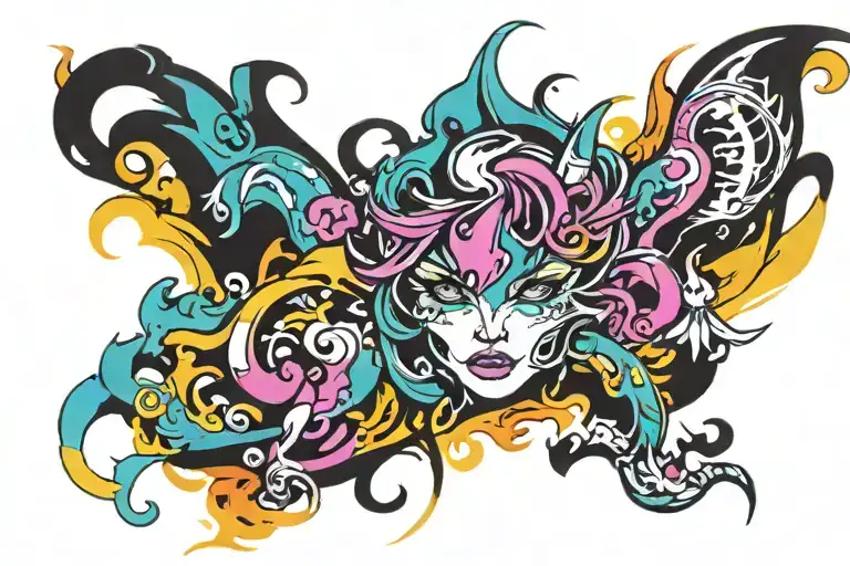 badass rina tattoo design idea