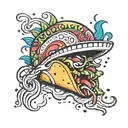 taco tattoo design idea
