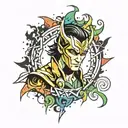 Loki marvel tattoo design idea