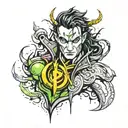 Loki marvel tattoo design idea