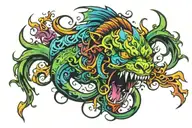 badass rina tattoo design idea