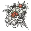 waffles tattoo design idea