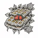 waffles tattoo design idea