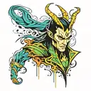 Loki marvel tattoo design idea