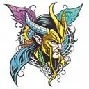 Loki marvel tattoo design idea
