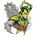 Loki marvel tattoo design idea