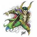Loki marvel tattoo design idea