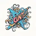 cunt tattoo design idea