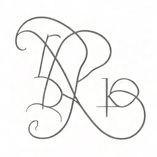 simple KP INITIALS tattoo design idea