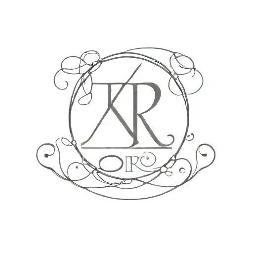 kp initials  tattoo design idea