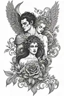 hades and persephone tattoo design idea