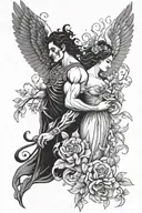 hades and persephone tattoo design idea