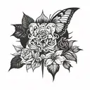 dark romance genre inspired tattoo design idea