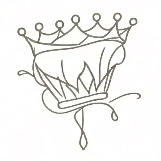 cross crown tattoo design idea