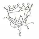 cross crown tattoo design idea