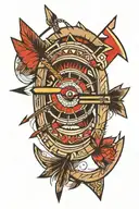 native American arrow tattoo design idea