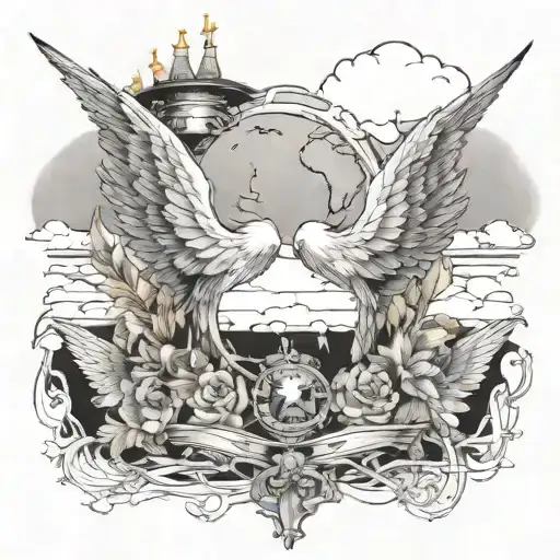 give one of them angels wings   tattoo design idea