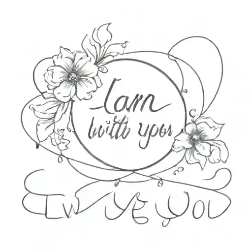i am with you always love you' tattoo design idea
