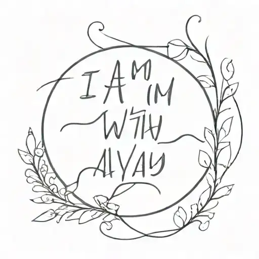 i am with you always love you' tattoo design idea