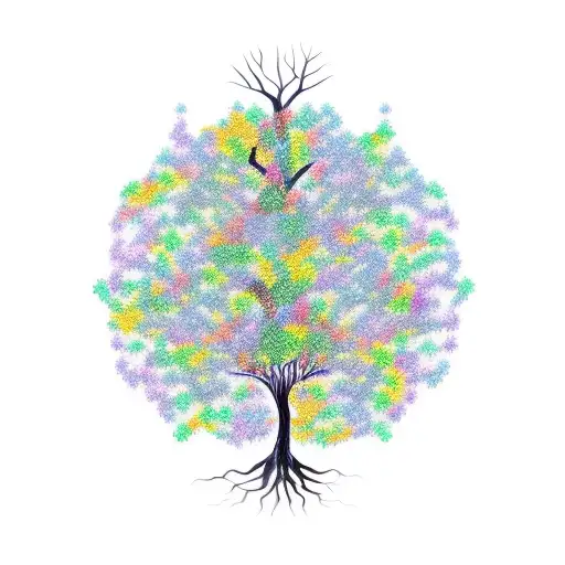Tree of Life made out of money tattoo design idea