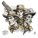 billy the kid 1881 pals  tattoo design idea