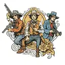 billy the kid 1881 pals  tattoo design idea