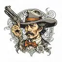 billy the kid 1881 pals  tattoo design idea