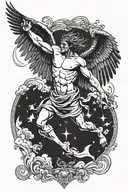 icarus falling from the sky tattoo design idea