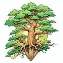Baobab tree tattoo design idea
